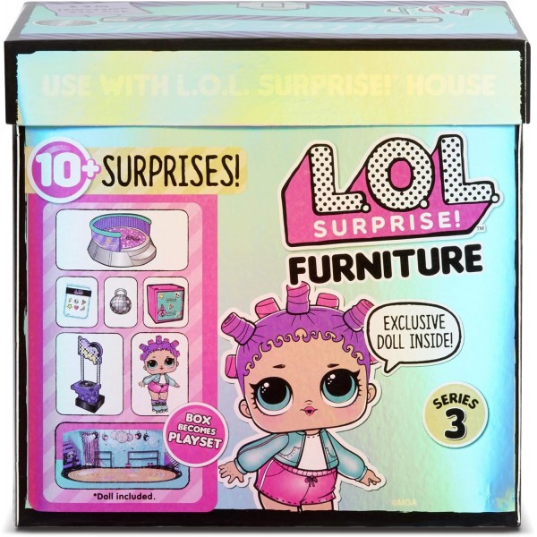 LOL Surprise Collectable Dolls for Girls - 10가지 서프라이즈 및 액세서리 포함 - Roller Sk8er - 가구 시리즈 3