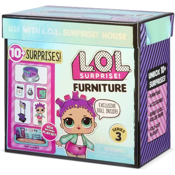 LOL Surprise Collectable Dolls for Girls - 10가지 서프라이즈 및 액세서리 포함 - Roller Sk8er - 가구 시리즈 3