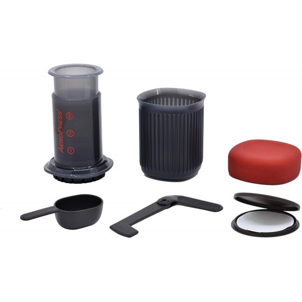 AeroPress Go 휴대용 ​​여행용 커피 프레스, 1-3컵 - 1분 안에 맛있는 커피, 에스프레소 및 콜드 브루 만들기