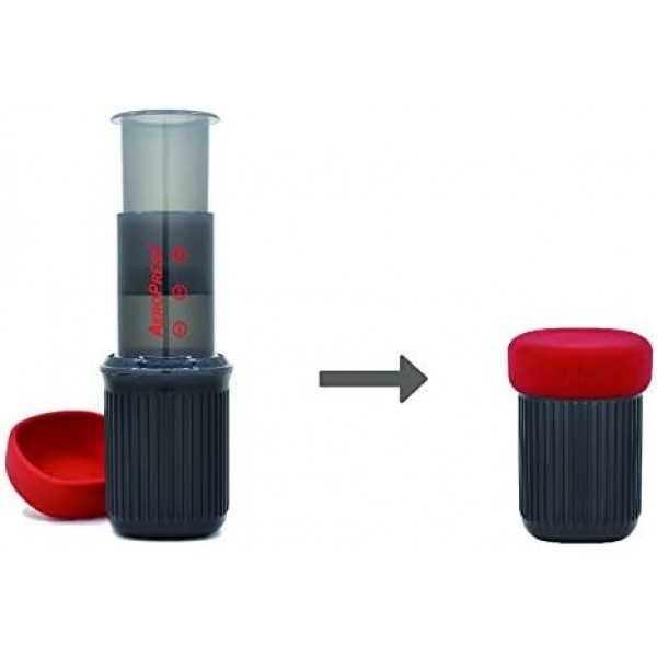 AeroPress Go 휴대용 ​​여행용 커피 프레스, 1-3컵 - 1분 안에 맛있는 커피, 에스프레소 및 콜드 브루 만들기