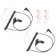 3.5mm 1핀 듣기 전용 Motorola Kenwood Baofeng 등의 스피커 마이크용 음향 튜브 이어폰, 경찰 보안 및 법 집행용 음향 튜브 수신 전용 헤드셋(2팩)