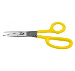 Klein Tools 22003 가위, 활용도가 높은 유틸리티 전단기는 고무부터 금속까지 무엇이든 절단 가능, 확장 핸들 포함, 톱니 모양 블레이드, 8인치