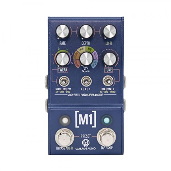 Walrus Audio MAKO 시리즈 M1 고충실도 변조기, 파란색(900-1063)