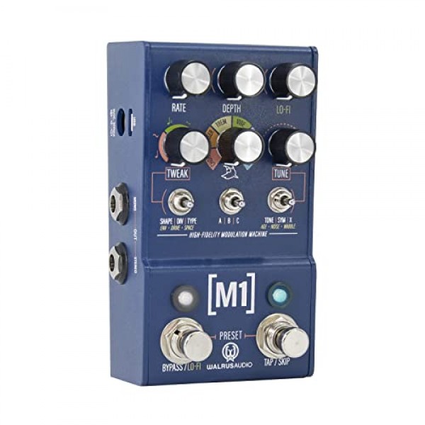 Walrus Audio MAKO 시리즈 M1 고충실도 변조기, 파란색(900-1063)