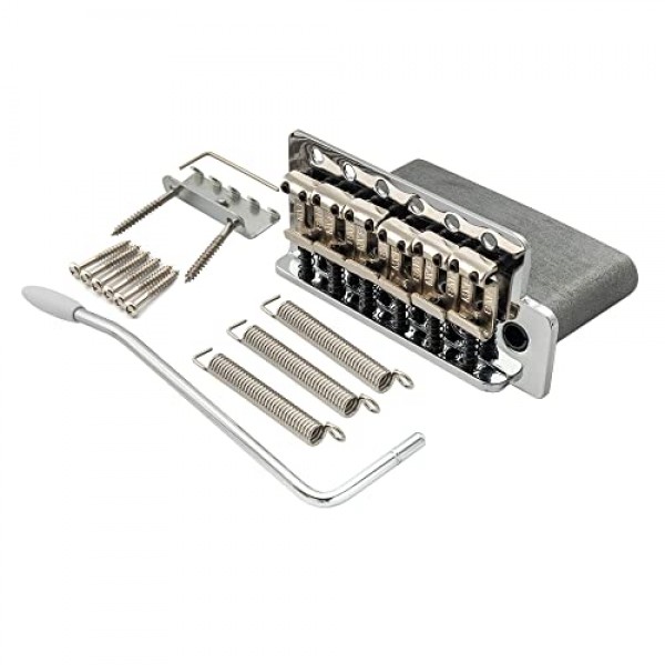 Wilkinson WOV03 54mm (2-1/8 인치) 빈티지 ST 기타 트레몰로 브릿지 펜더 스퀴어/멕시코/MIJ 스트랫 일렉트릭 기타 교체용 6스크류, 크롬