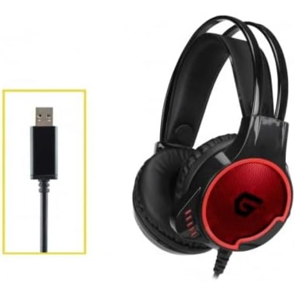 Conceptronic ATHAN01B, PC-헤드셋 - Schwarz/Rot