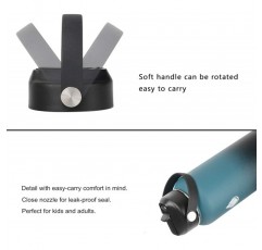 HydroFest HydroFest Straw Cap for Hydroflask Wide Mouth Water Bottle Straw Lid Flexible Grip Fits Hydro Flask 30ml 40ml 50ml 80cm 80cm 100ml 스포츠 마시는 밀짚 모자 물병 뚜껑 액세서리(검은색, 1개) 