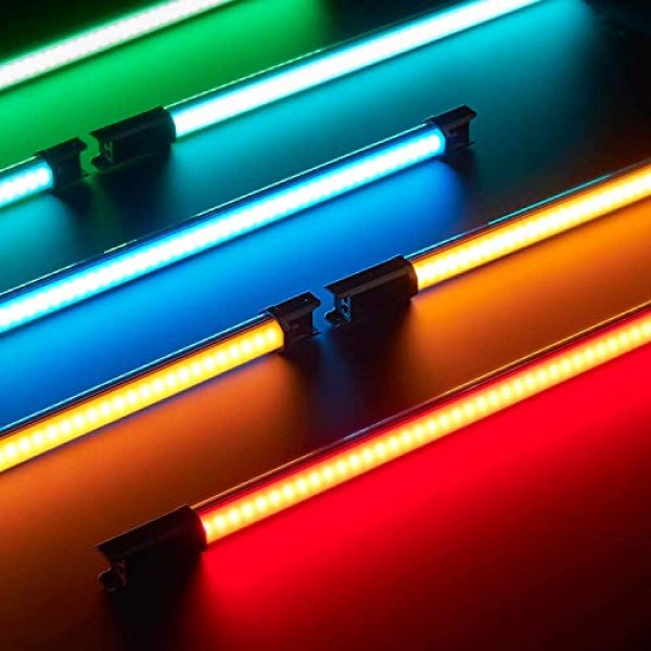 Godox TL60 RGB 튜브 라이트, CRI 96 TLCI 98, 색온도 2700K~6500K, 100% 밝기(LUX), 39 FX 효과, 2.4G 무선, APP 제어/DMX 제어 지원(4PCS)