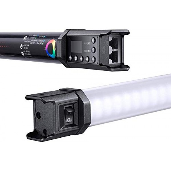 Godox TL60 RGB 튜브 라이트, CRI 96 TLCI 98, 색온도 2700K~6500K, 100% 밝기(LUX), 39 FX 효과, 2.4G 무선, APP 제어/DMX 제어 지원(4PCS)