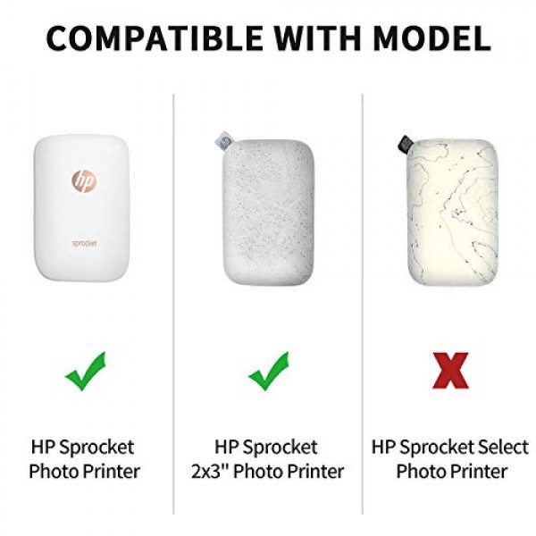 HP 스프로킷 휴대용 사진/Canon Ivy CLIQ/Kodak Mini 2 HD/Polaroid Snap/Zip 모바일 2x3 사진 및 비디오 프린터용 Yinke 케이스, 여행용 휴대용 케이스 보호 커버(파란색)