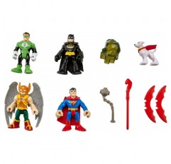 Fisher-Price Imaginext DC 코믹스 슈퍼 프렌즈 히어로 피규어 세트 - 배트맨 - 슈퍼맨 - 호크맨