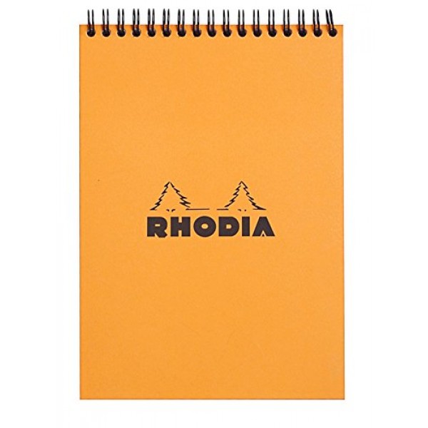 Rhodia Wirebound 메모장, A5, 줄지어 - 주황색
