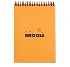 Rhodia Wirebound 메모장, A5, 줄지어 - 주황색