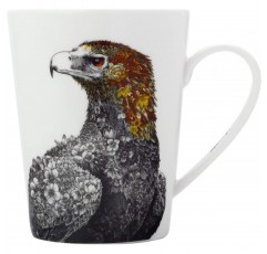 Maxwell & Williams Marini Ferlazzo Birds Fine China Mug with Wedge-Tailed Eagle Design, Gift Boxed, Black/White, 450ml