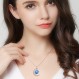 Clearine 925 Sterling Silver 12 Zodiac Constellation Crescent Pendant with Luminous Glass 동전 목걸이 04. 황소자리 (4월 20일 - 5월 20일)