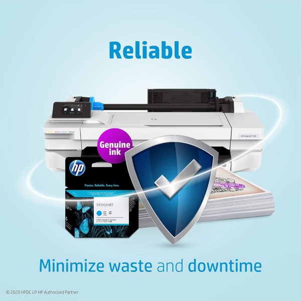 HP 728 F9J67A 시안 130ml 정품 잉크 카트리지(HP DesignJet T730 및 T830 대형 플로터 프린터 및 HP 729 DesignJet 프린트 헤드용) 정품 HP DesignJet 잉크 포함