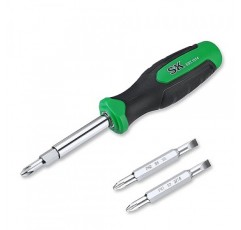 SK 6-in-1 드라이버, 올인원 멀티 비트, 자석, S2 강철, SureGrip 핸들