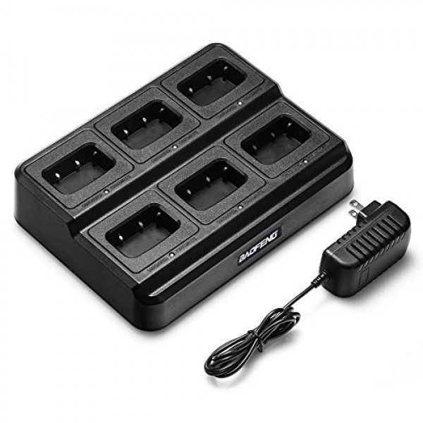 BAOFENG BF-888S 성인용 워키토키 6개, 장거리 양방향 라디오, 1500mAh 16 채널, 라디오 6개 이어폰 6개 6방향 충전기 1개 케이블 1개