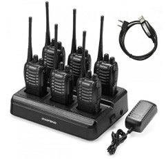 BAOFENG BF-888S 성인용 워키토키 6개, 장거리 양방향 라디오, 1500mAh 16 채널, 라디오 6개 이어폰 6개 6방향 충전기 1개 케이블 1개