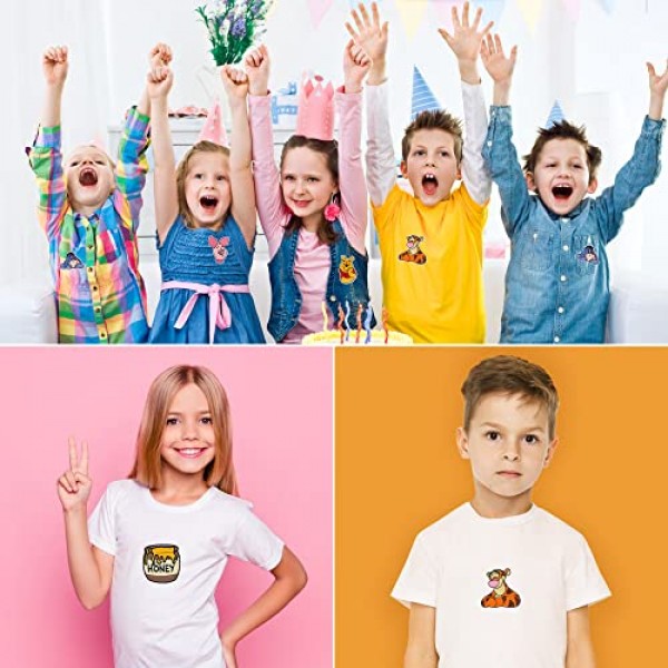 패치에 7PCS 동물 철, 귀여운 아기 곰 수 놓은 바느질 패치 어린이를위한 DIY Appliques 청소년 의류 티셔츠, 청바지