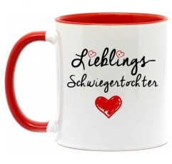 Nice-Presents-de Mug 좋아하는 며느리 고품질. 할 말이 있을 때 가장 아름다운 방법. 며느리에게 좋은 선물. (빨간색)