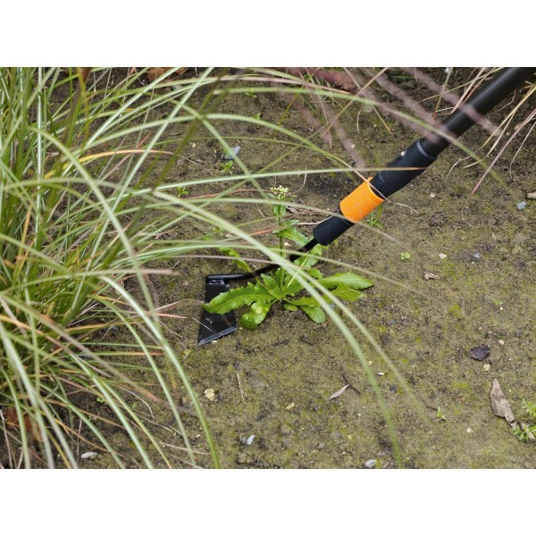 Fiskars QuikFit Hoe 3 functions, Tool Head, 폭: 13 cm, 스틸, 블랙/오렌지, 1000682