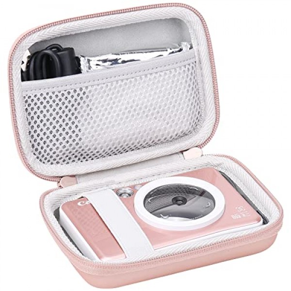 co2CREA 하드 케이스 교체용 Canon Ivy 2 모바일 미니 아이비 CLIQ CLIQ+ CLIQ 2 CLIQ+ 2 인스턴트 카메라 프린터 무선 블루투스 포토 프린터, 로즈 골드 케이스