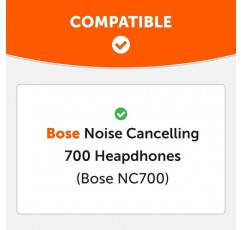 WC Wicked Cushions Bose 700 소음 제거 헤드폰(NC700)용 교체용 이어 패드 업그레이드 - 더 부드러운 PU 가죽, 고급스러운 메모리 폼, 추가된 두께, 추가 내구성 | 실버 실버