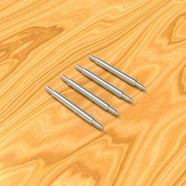 Wellfit 시계 핀, 튼튼한 스프링 바, 스테인레스 스틸 시계 밴드 핀 4팩, 직경 1.8mm