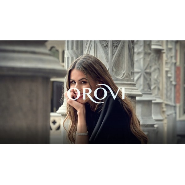 OROVI Jewellery 여성용 목걸이 화이트 골드 와 눈물방울 펜던트 보석 / 탄생석 3월 블루 아쿠아마린 체인 9 캐럿(375) 금, 금, 아쿠아마린