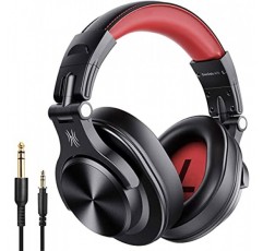 OneOdio A70 Bluetooth 오버이어 헤드폰, 무선 헤드폰, 72H 재생 시간, 고해상도, 스튜디오 모니터 및 믹싱 DJ 기타 앰프용 3.5mm/6.35mm 유선 오디오 잭, 컴퓨터 노트북 PC 태블릿 -