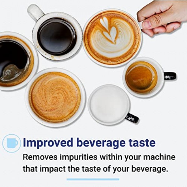 디스케일러 및 클리너(12개 용도) - MADE IN USA - Keurig Brewers, Nespresso, Delonghi, Breville 및 모든 커피 메이커 및 에스프레소 머신용 스케일 제거 솔루션