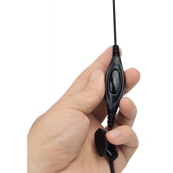 HYS G-Form 보안 마이크가있는 양방향 라디오 헤드셋 Motorola DP1400 CP040 Hyera Minland G15/G18 2 핀 워키 토키와 호환되는 PTT 헤드폰