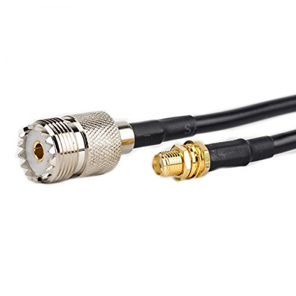 UHF SO-239 암 커넥터 어댑터에 2pcs SMA 암, Wouxun, Baofeng, Quashing, Linton 용 36inch/91cm/3ft 휴대용 안테나 케이블
