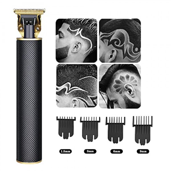 KEMEI 남성 클리퍼 무선 헤어 클리퍼, 면도기 전기 전문 수염 트리머 손질 면도기 셀프 헤어 커팅 이발 트리머 커터, 블랙 KM-1971