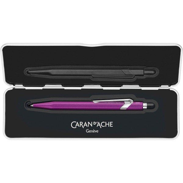 Caran d'Ache Ballpoint Pen 849 Colormat-x in Purple 케이스 포함 0849.605 1 품목 (1팩)