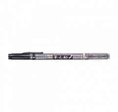 Tombow 82040 후데노스케 브러쉬 펜, 트윈 팁, 서예 및 아트 드로잉용 블랙/그레이 후데노스케 브러쉬 펜