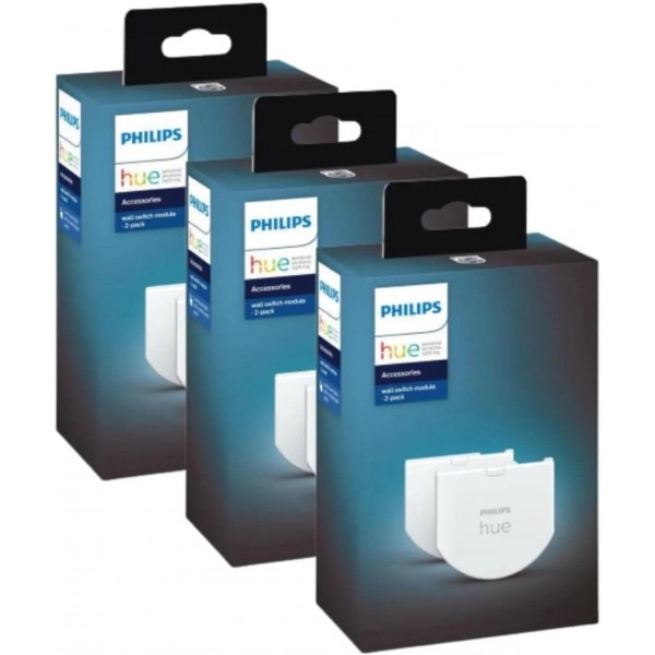 Philips Hue 벽면 스위치 모듈(흰색 팩 6개)