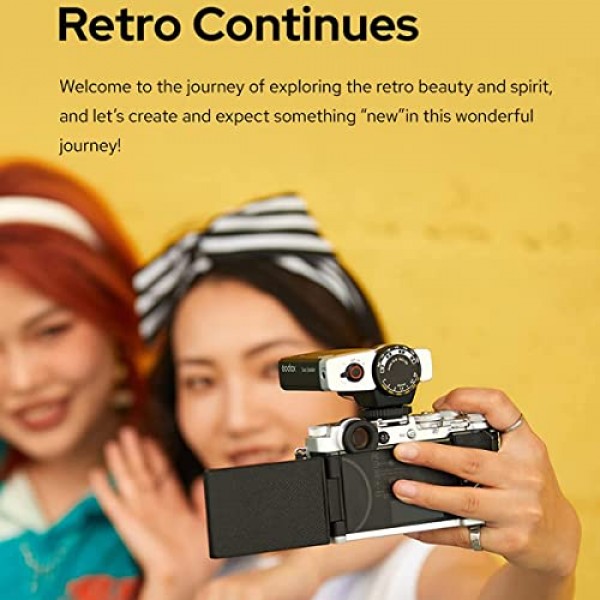 GODOX Lux 주니어 스피드라이트 레트로 카메라 플래시, GN12, 6000K CCT A/M 플래시 모드, 28mm 초점 거리 Canon,Nikon,Sony,Fujufilm 디지털 필름 카메라와 호환 가능