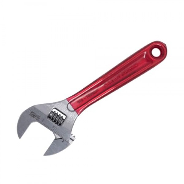 Klein Tools D507-6 조절식 렌치, 고광택 크롬 마감 처리된 추가 용량 조 단조 드라이브 렌치, 6-1/2인치