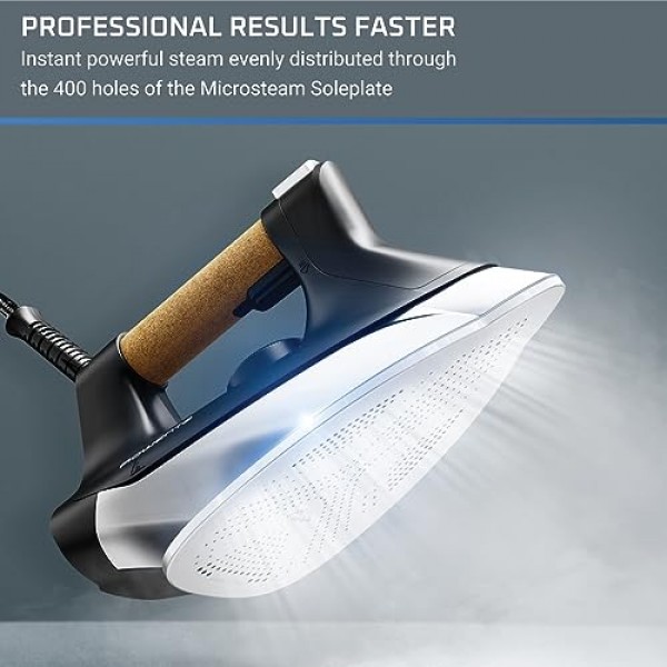 Rowenta Ultimate Steam Pro 스테인레스 스틸 열판 전문 1800W 스팀 다리미 스테이션(의류 및 직물용 44온스 탈착식 탱크 보일러 포함), DG8668