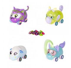 Ritzy Rollerz Toy Cars for Girls with Surprise Charms, 4Ever Friends, 독특한 패션 마감의 귀여운 자동차 4대, 4팩