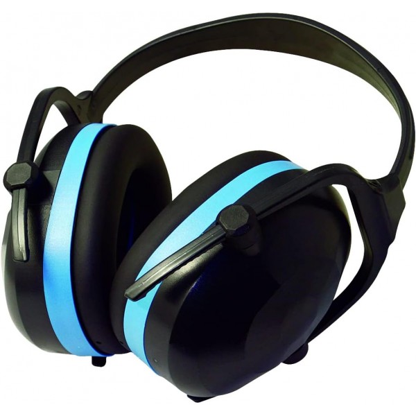 Silverline Folding Ear Defenders SNR 30dB(H=34dB M=28dB L=19dB)(633816), 파란색 및 검은색