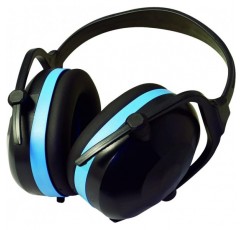 Silverline Folding Ear Defenders SNR 30dB(H=34dB M=28dB L=19dB)(633816), 파란색 및 검은색