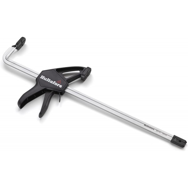 Hultafors 퀵 릴리스 클램프 QCX 15(스팬 150mm, 퀵 릴리스, 닫는 힘 최대 120kg, 강화 막대, 캐터필라 고무 패드가 있는 압력판) 483239
