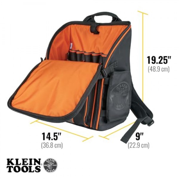Klein Tools 도구 가방 백팩, 21개의 포켓이 있는 견고한 Tradesman Pro 도구 정리함