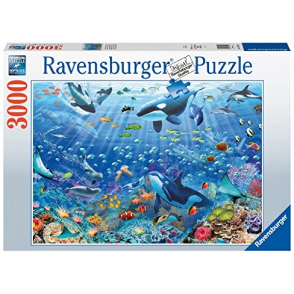 Ravensburger 다채로운 수중 세계 성인을 위한 3000피스 직소 퍼즐 - 17444 - 수공예 도구, 내구성이 뛰어난 블루보드, 모든 조각이 완벽하게 맞습니다