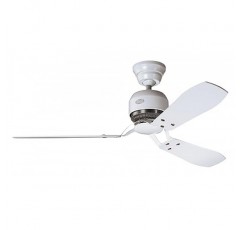HUNTER Fan Industrial II 실내용 천장 선풍기, 132cm, 벽 조절 장치 및 흰색과 단풍나무 색상의 교체 가능한 블레이드 3개 포함, 여름과 겨울에 이상적, 모델 24547