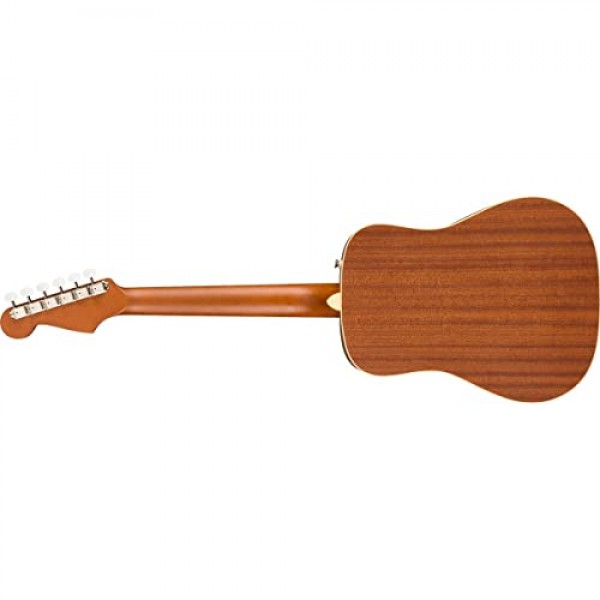 Fender Redondo 미니 어쿠스틱 기타, 2년 보증 포함, 천연, 로즈우드 핑거보드, 긱백 포함