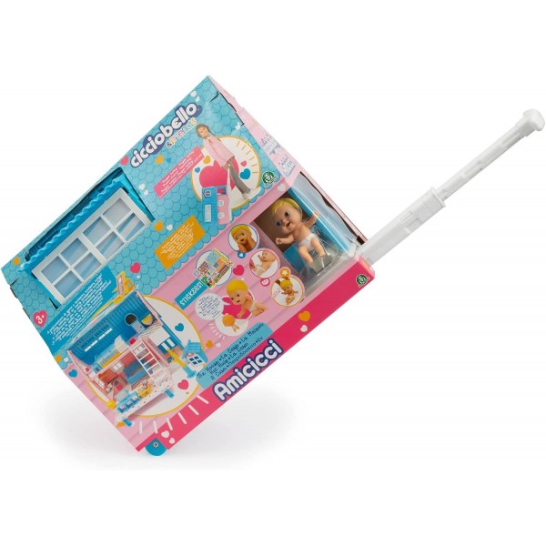Cicciobello - Friendships Casa Trolley, 미니 캐릭터와 강아지가 포함된 플레이 세트, 3세부터, Giochi Preziosi, 멀티컬러, CC012000